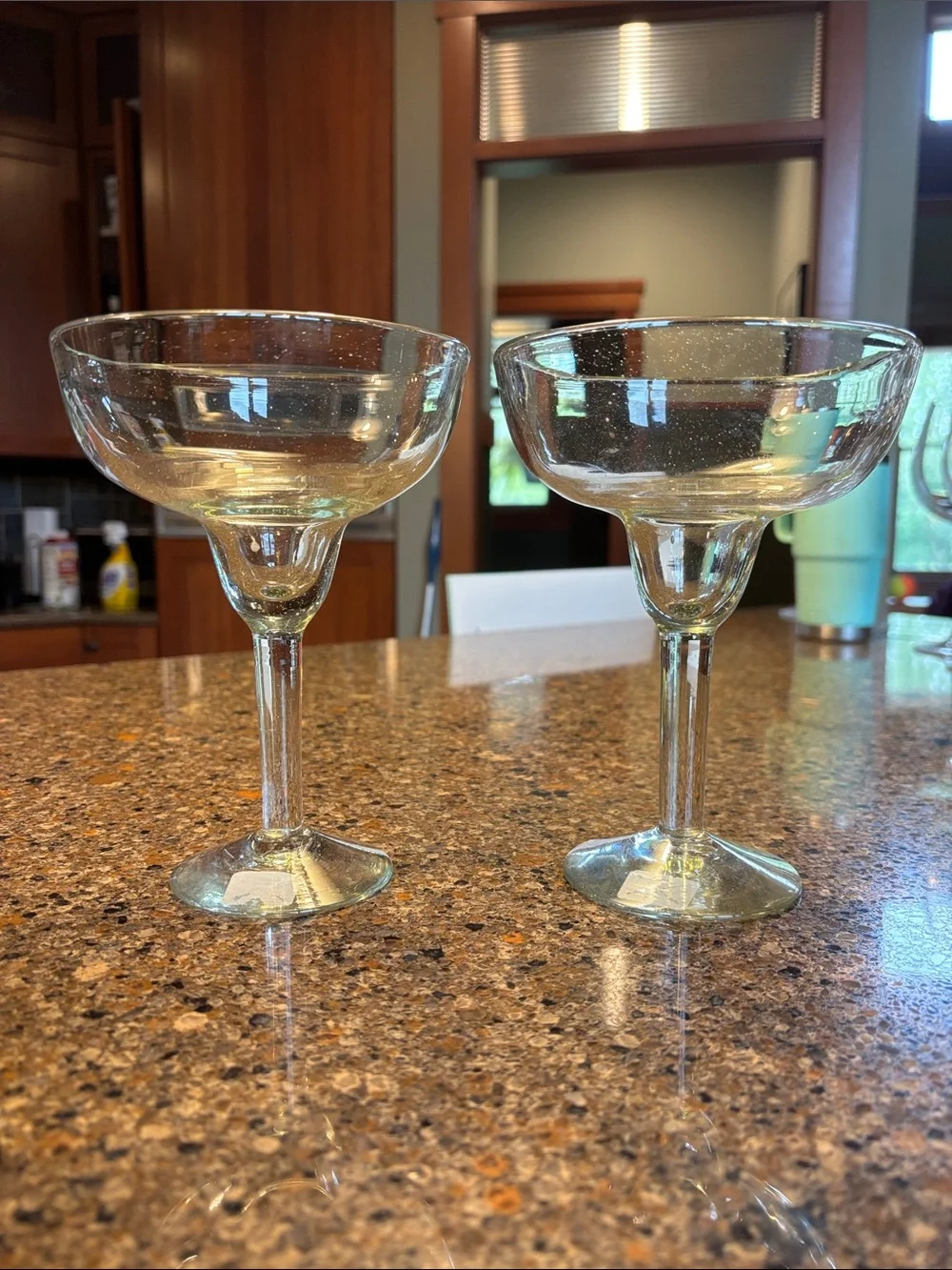 NWT Crate and Barrel Garcia Margarita (2) Glasses Made in Mexico 15 oz Heavy